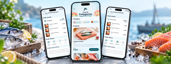 FreshHook consumer app screens