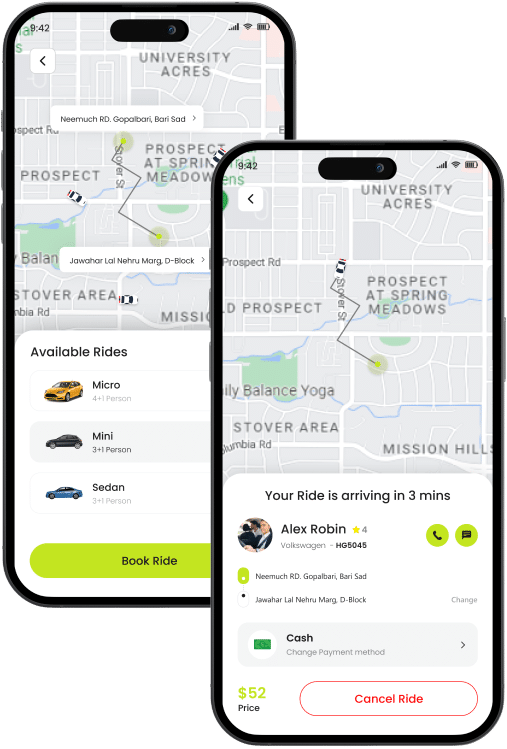 taxi app development services