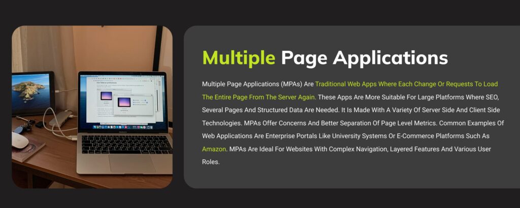 multiple page application