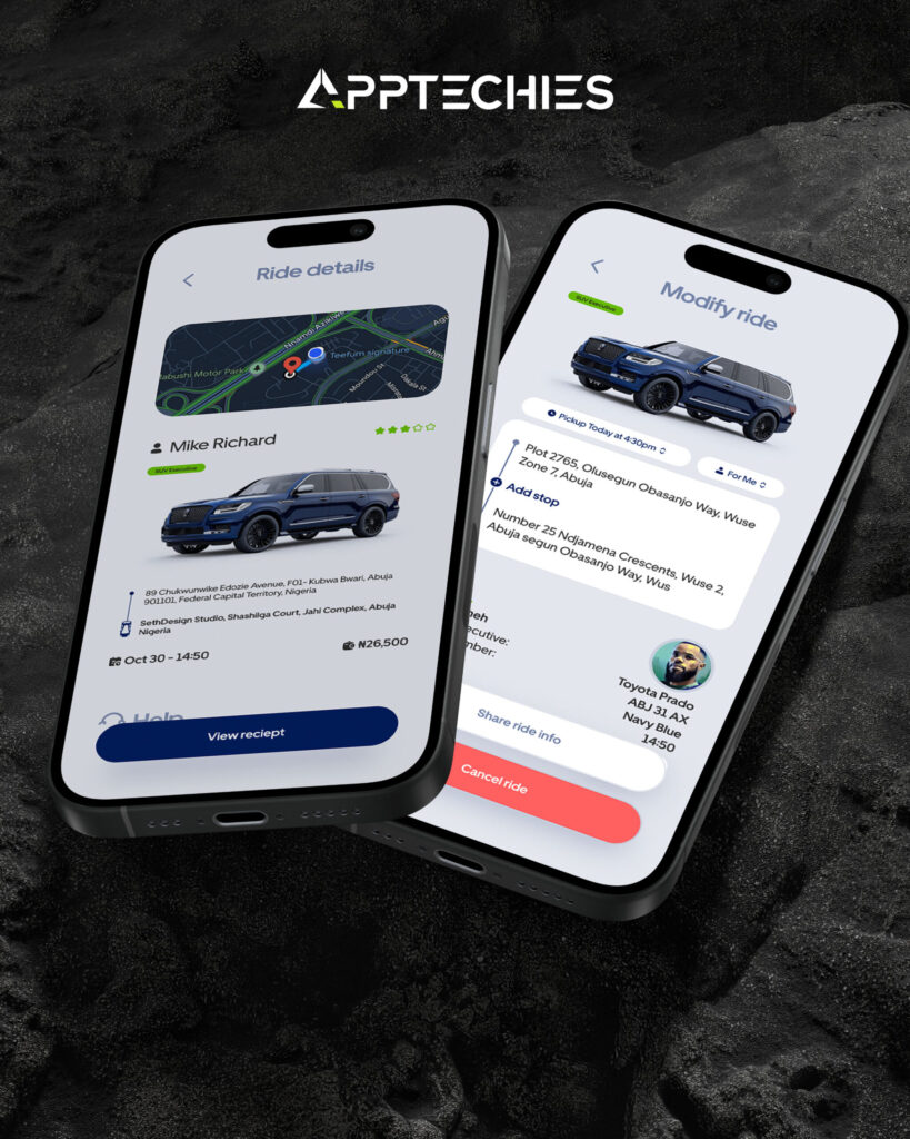 ride and driver details