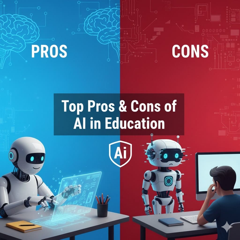 Top Pros & Cons of AI in Education-min