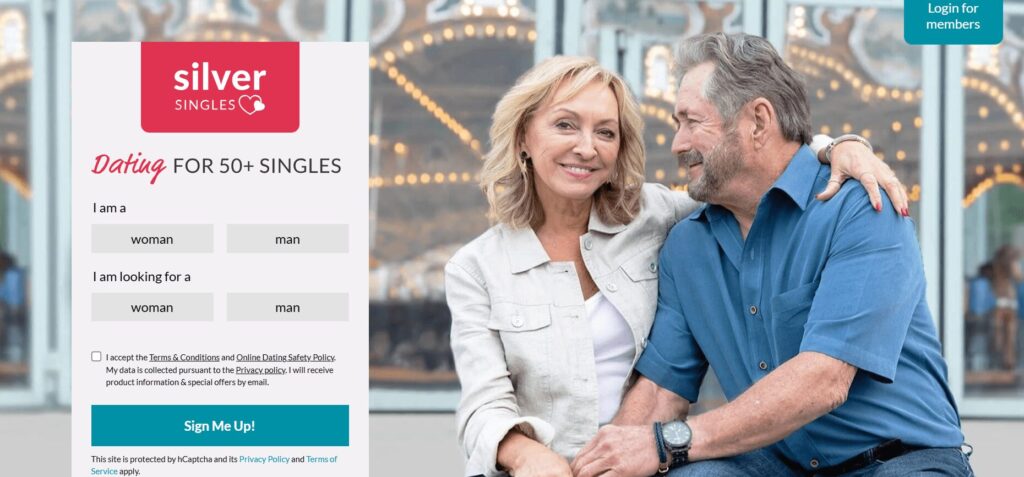 Silver Singles dating apps home screen