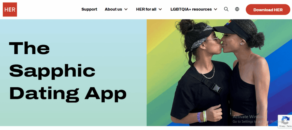 her home screen for blog