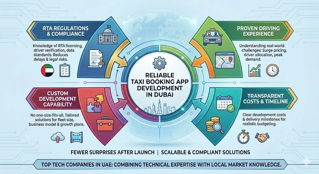 What Makes a Taxi App Development Company Reliable in Dubai